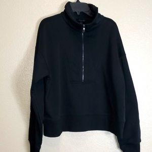 Banana Republic Factory Long Sleeve Fleece Hoodie  Black Large